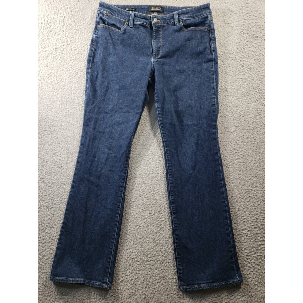 Talbots Jeans Women's 12 Flawless Five Pocket Blue Denim Bootcut Stretch 32x30